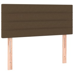Sommier à lattes de lit avec matelas Marron foncé 100x200 cm 
