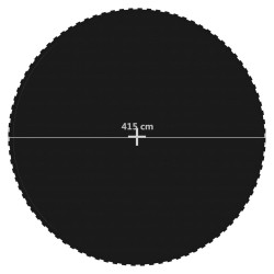 Tapis de saut Tissu Noir pour trampoline rond de 4,57 m 