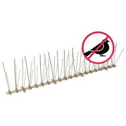 Ensemble de 6 pointes à 5 rangées contre oiseaux Plastique 3 m 