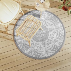 Tapis d'extérieur ARAKIL gris clair Ø120 cm PP 