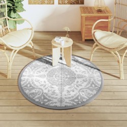 Tapis d'extérieur ARAKIL gris clair Ø120 cm PP 