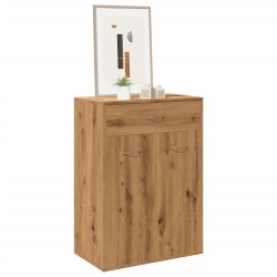 Armoire à chaussures chêne artisanal bois d'ingénierie 