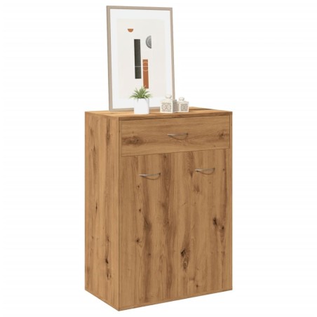 Armoire à chaussures chêne artisanal bois d'ingénierie 