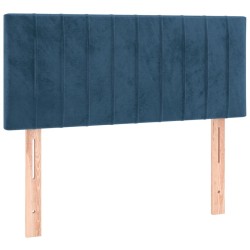 Sommier à lattes de lit avec matelas Bleu foncé 90x190 cm 