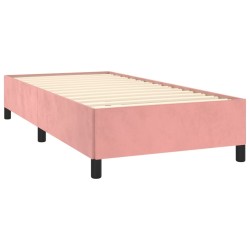 Sommier à lattes de lit avec matelas Rose 90x200 cm Velours 