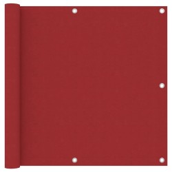 Écran de balcon Rouge 90x400 cm Tissu Oxford 
