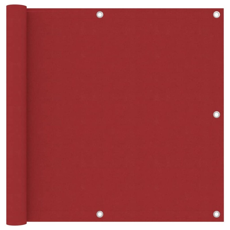 Écran de balcon Rouge 90x400 cm Tissu Oxford Écran de balcon Rouge 90x400 cm Tissu Oxford
