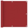 Écran de balcon Rouge 90x400 cm Tissu Oxford 