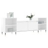 Meuble TV Blanc brillant 160x35x55 cm Bois d'ingénierie 