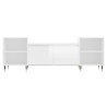 Meuble TV Blanc brillant 160x35x55 cm Bois d'ingénierie 