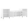Meuble TV Blanc brillant 160x35x55 cm Bois d'ingénierie 