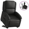 Fauteuil inclinable noir cuir véritable 