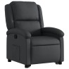 Fauteuil inclinable noir cuir véritable 