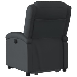 Fauteuil inclinable noir cuir véritable 