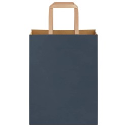 Sacs en papier 50 pcs avec poignées bleu 21x11x28 cm 