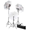 Ensemble d'éclairage de studio: Trépieds et parapluies 24 watts   