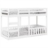 Lit superposé Blanc 75x190 cm Bois de pin massif 