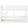 Lit superposé Blanc 75x190 cm Bois de pin massif 