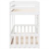 Lit superposé Blanc 75x190 cm Bois de pin massif 
