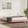 Cadre de lit sans matelas rose 140x210 cm velours 