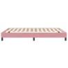 Cadre de lit sans matelas rose 140x210 cm velours 