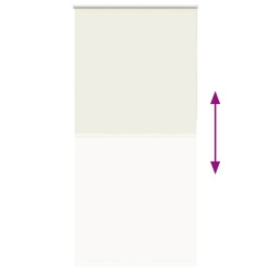 Store enrouleur occultant blanc cassé 105x230 cm largeur tissu 