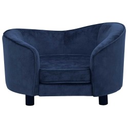 Canapé pour chien Bleu 69x49x40 cm Peluche 