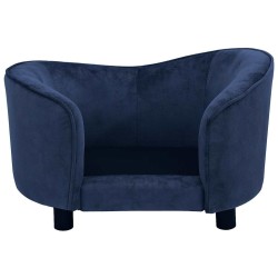 Canapé pour chien Bleu 69x49x40 cm Peluche 