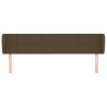 Tête de lit avec oreilles Marron foncé 183x23x78/88 cm Tissu 