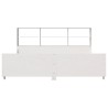 Lit bibliothèque sans matelas blanc 200x200 cm bois massif 