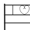 Tête de lit métal noir 80 cm 