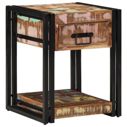 Table de chevet 40x40x50 cm Bois massif récupéré 