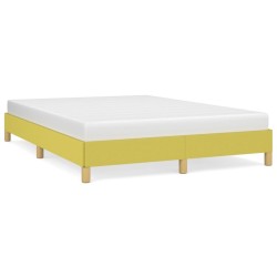 Cadre de lit sans matelas vert 140x190 cm tissu 