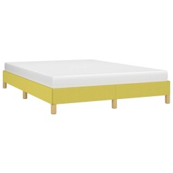 Cadre de lit sans matelas vert 140x190 cm tissu 