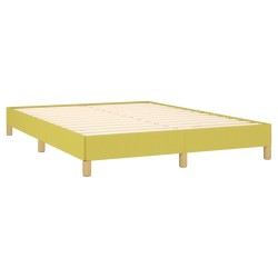 Cadre de lit sans matelas vert 140x190 cm tissu 