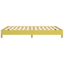Cadre de lit sans matelas vert 140x190 cm tissu 