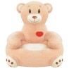 Chaise pour enfants en peluche ours Marron  