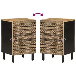 Armoire de salle de bain 38x33,5x58 cm bois massif de manguier 
