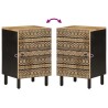 Armoire de salle de bain 38x33,5x58 cm bois massif de manguier 