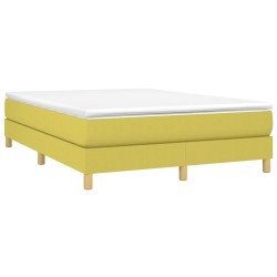 Cadre de lit sans matelas vert 140x190 cm tissu 