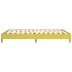 Cadre de lit sans matelas vert 140x190 cm tissu 