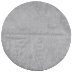 Tapis IZA poils courts style scandinave gris Ø 80 cm 