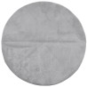 Tapis IZA poils courts style scandinave gris Ø 80 cm 