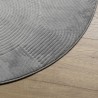 Tapis IZA poils courts style scandinave gris Ø 80 cm 