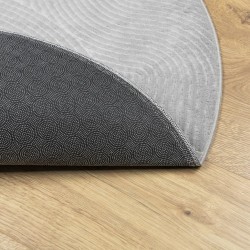 Tapis IZA poils courts style scandinave gris Ø 80 cm 