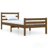 Cadre de lit sans matelas marron miel bois massif 100x200 cm 