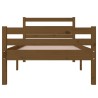 Cadre de lit sans matelas marron miel bois massif 100x200 cm 