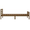 Cadre de lit sans matelas marron miel bois massif 100x200 cm 