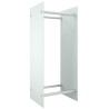 Portant de bois de chauffage Blanc 40x35x100 cm Verre trempé 