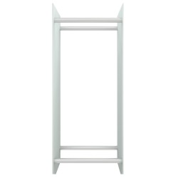 Portant de bois de chauffage Blanc 40x35x100 cm Verre trempé 